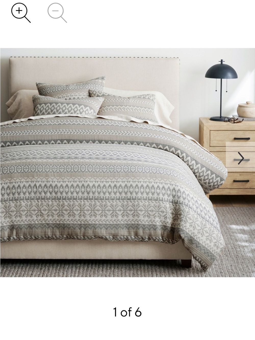 POTTERY BARN - Faire Isle King Duvet Cover STANDARD shams included